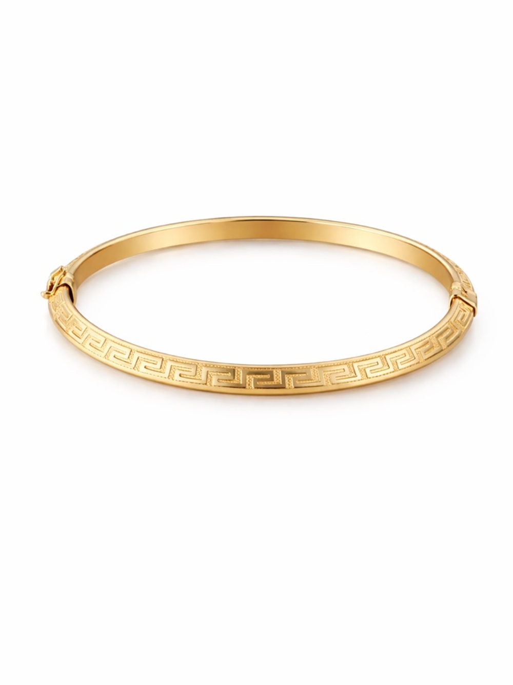 MIA FIORE Gold Plated 925 Sterling Silver Greek Key Dyadema Bangle Bracelet - Picture 15 of 15